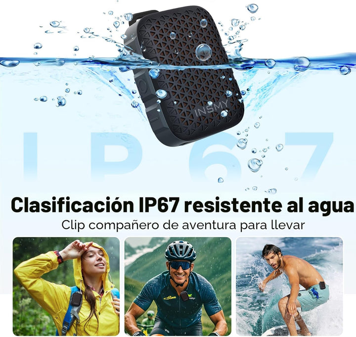 INSMY Altavoces Bluetooth portátiles, impermeabilidad IP67, altavoz...