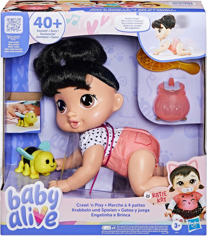 Baby Alive Crawl n Play Katie Kat - Juego de muñecas