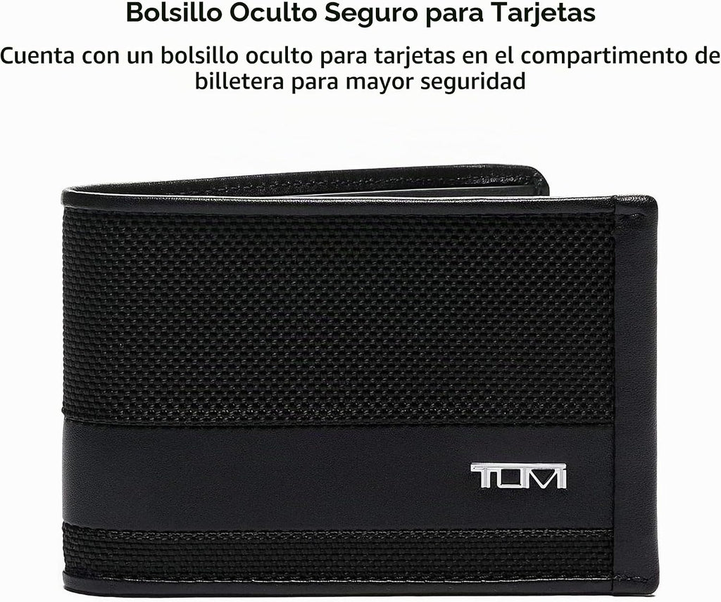 TUMI - Alpha Slim Billetera Individual Billetera para Hombres - Negro, Negro -