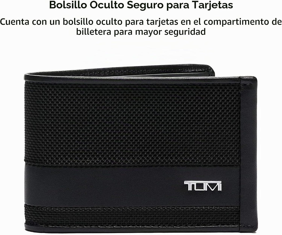 TUMI - Alpha Slim Billetera Individual Billetera para Hombres - Negro, Negro -