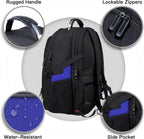 ANTERK Mochila extra grande, mochila de viaje, Azul oscuro, 17 pulgadas