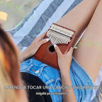 Kalimba Piano de Pulgar, YUNDIE Portátil de 17 Teclas Mbira Piano de Dedo con Martillo de Afinación e Instrucciones de Estudio, Instrumento Musical Regalo para Adultos Principiantes Profesionales