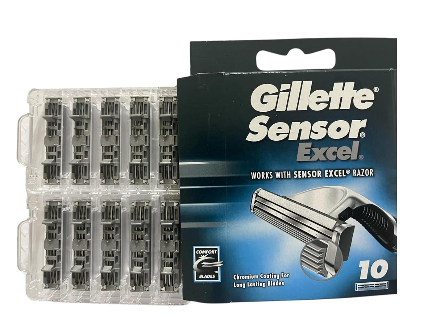 Gillette Cartuchos Sensor Excel - 10 unidades, paquete de 2