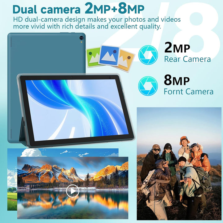 Tablet Android 15 de 10 pulgadas, 8GB RAM 32GB ROM Potente CPU de c...