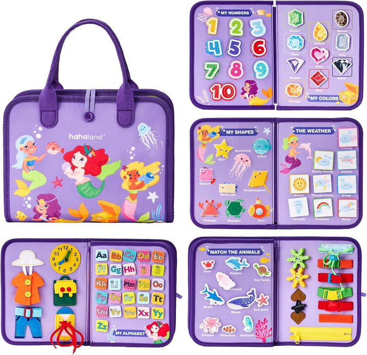 hahaland - Tablero de actividades Montessori para niñas de 3 años,...