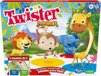 Hasbro Gaming - Twister Junior Juego, alfombra de 2 lados con aventura animal