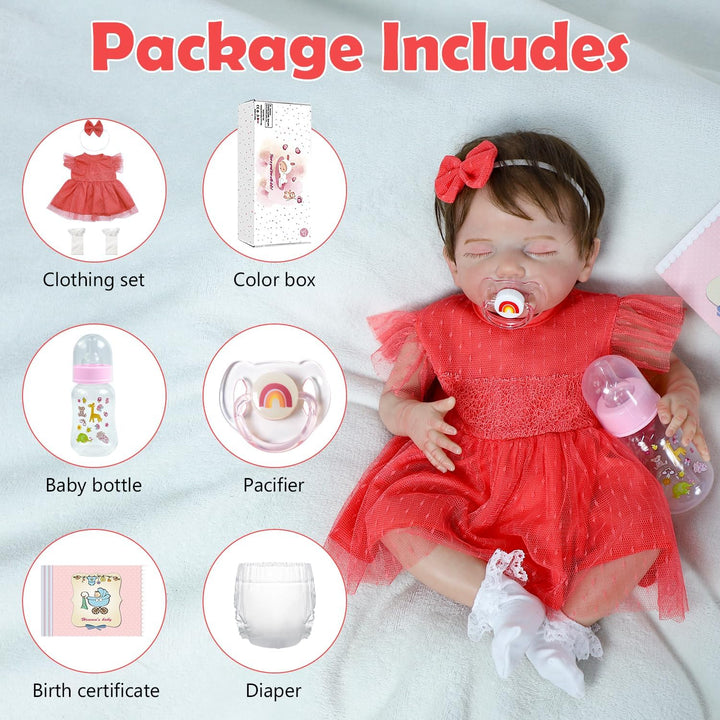 SCOM Muñecas Bebé Reborn Niña de 20 Pulgadas, Recién Nacida Realist...