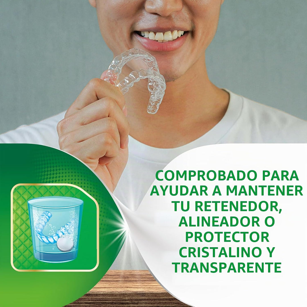 Polident Tabletas limpiadoras de dentaduras postizas blanqueadoras...