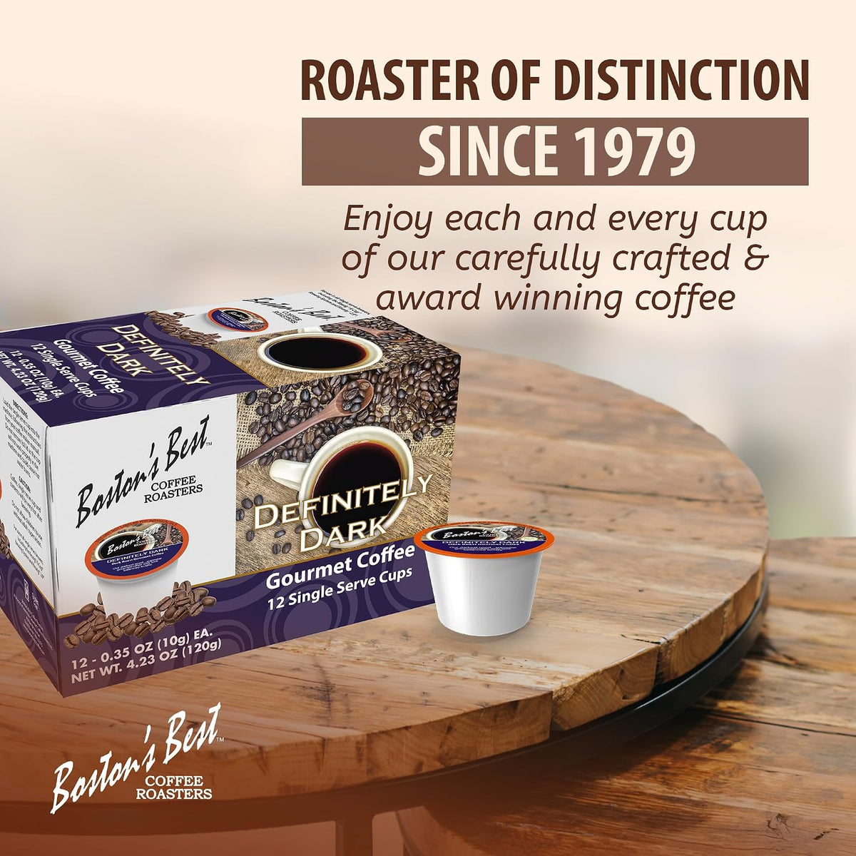 Bostons Best - Café gourmet definitivamente tostado oscuro audaz y rico compatible con cafetera Keurig, 1 unidad (72 tazas individuales)
