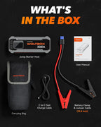 WOLFBOX 3000A Paquete de potencia de arranque de salto, 8L gasolina/6L
