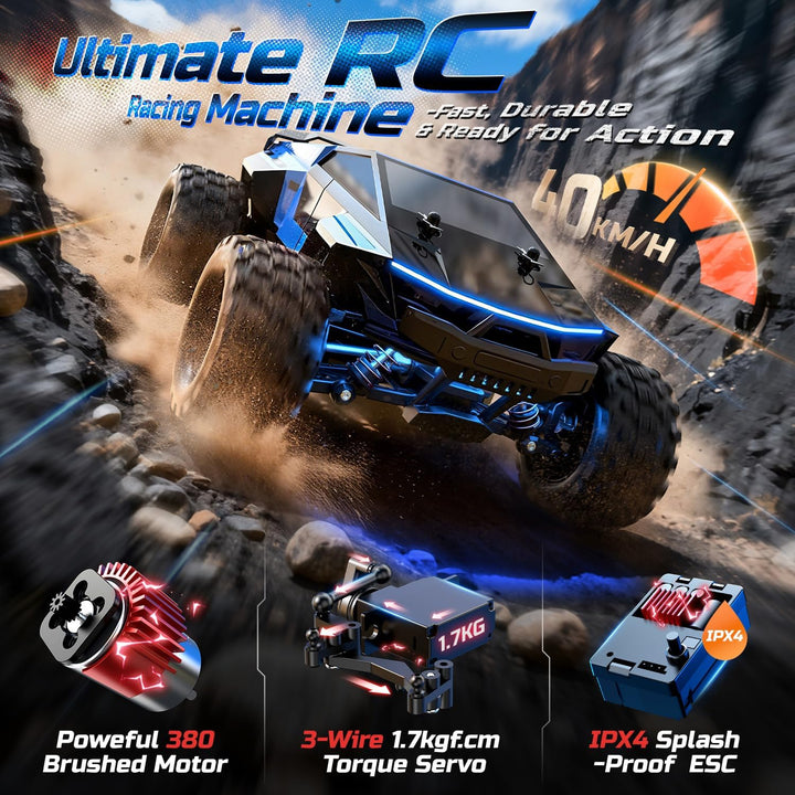 DEERC 1/18 All Terrain Fast Drift Racing RC Car camión de