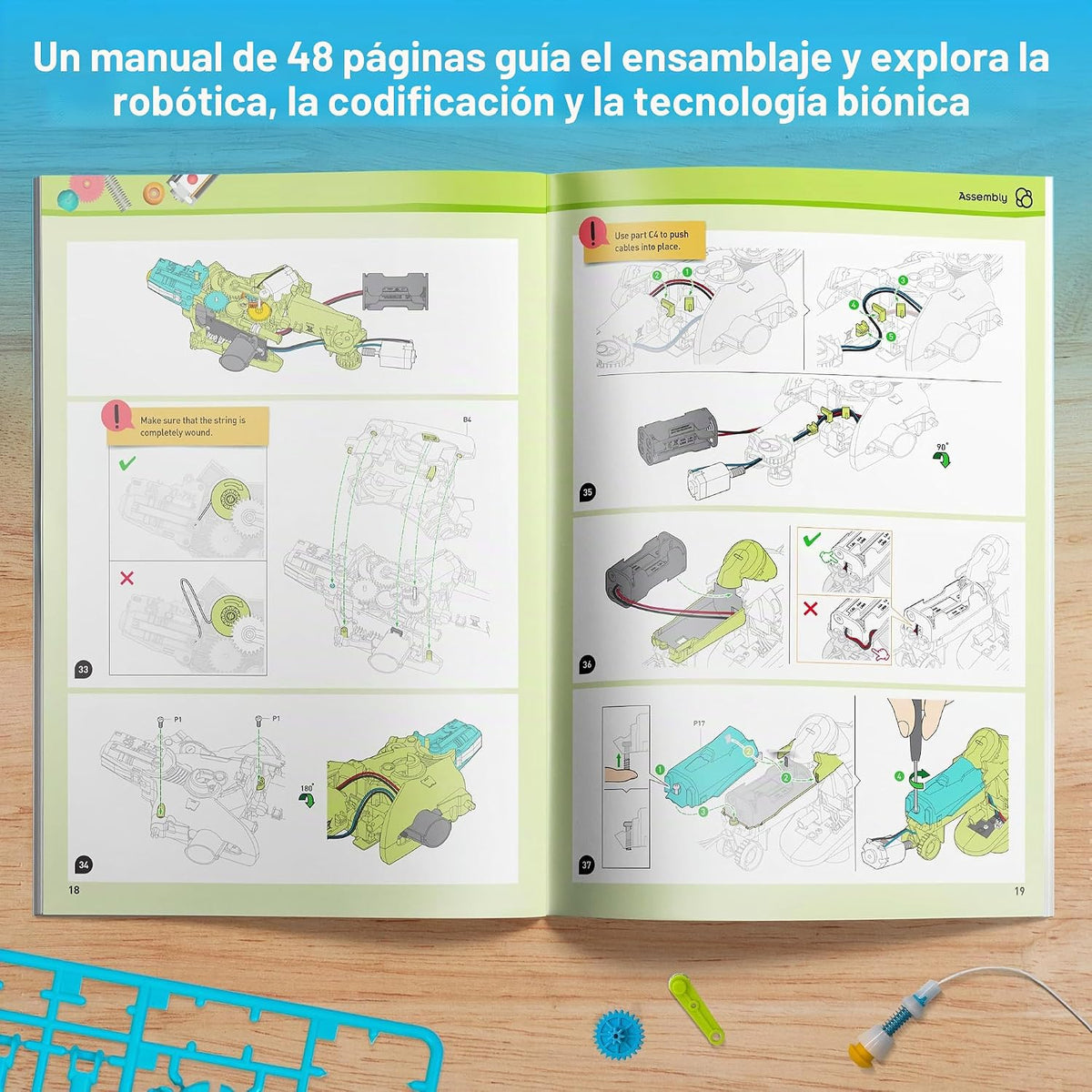 Thames & Kosmos My Robotic Pet: Coding Chameleon STEM Kit de construcción y experimento | Robot de codificación con detección de color para niños y niñas a partir de 8 años, diversión educativa sin pantalla, reptil robótico con 3 modos de juego