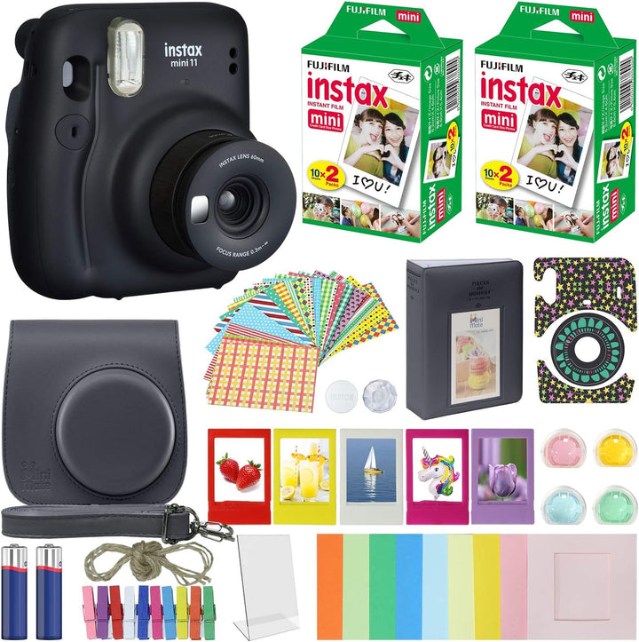Cámara instantánea Fujifilm Instax Mini 11 gris carbón + paquete de...