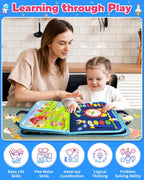 Juguetes Montessori de tablero ocupado para niños pequeños, regalos de cumpleaños, libro ocupado, juguetes sensoriales para niños pequeños, actividades educativas de viaje para niños pequeños