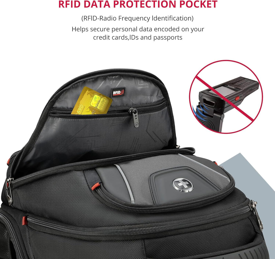 Mochila de diseño Swissdigital Circuit para hombres, Negro\/Gris