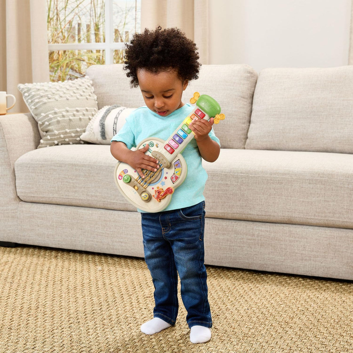 LeapFrog Strum and Count Guitarra de Madera, Juguete Musical para Niños Pequeños