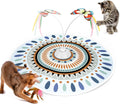 Juguetes para gatos Potaroma recargables, 3 en 1 busca y esconde para gatitos, juego automático interactivo, mariposa revoloteando, varita con plumas en movimiento, ejercicio para gatitos en