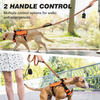 Correa para perro y arnés táctico para perro, juego reflectante resistente para entrenamiento de caminar