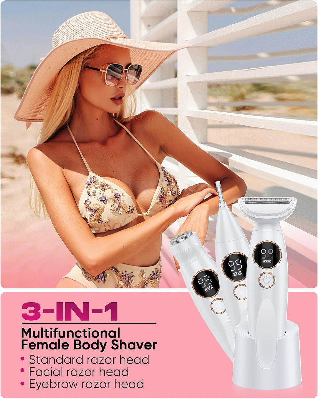 ANYLIV Recortadora de bikini 3 en 1 para mujer, maquinillas de afei...