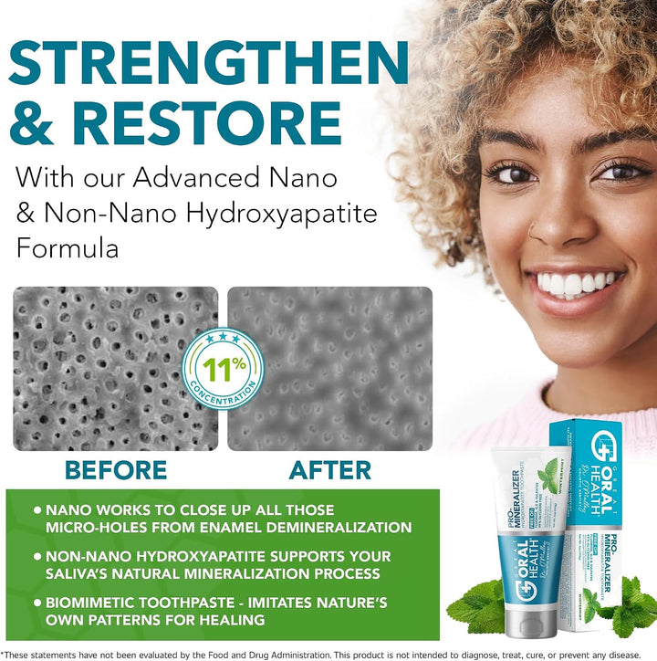 Sistema de salud oral formulado por dentistas con pasta dental nano...