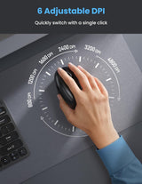 TECKNET Ratón Ergonómico, Ratón Vertical Inalámbrico Bluetooth, Bat...