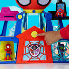 Marvel Spidey y sus increíbles amigos Rescue-Webs Web-Quarters Playset