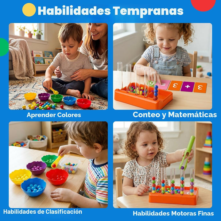 Aizweb Juguetes de conteo y clasificación de colores para niños peq...