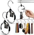 Perchas multiusos para armario, colgador de corbata y cinturón para armario, gran organizador de cinturón que ahorra espacio para armario, ideal para guardar cinturones, corbatas