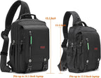 NICGID Bandoleras de hombro en el pecho, mochila para laptop, bolsa de mensajero cruzada para viajes al aire libre, hombres y mujeres