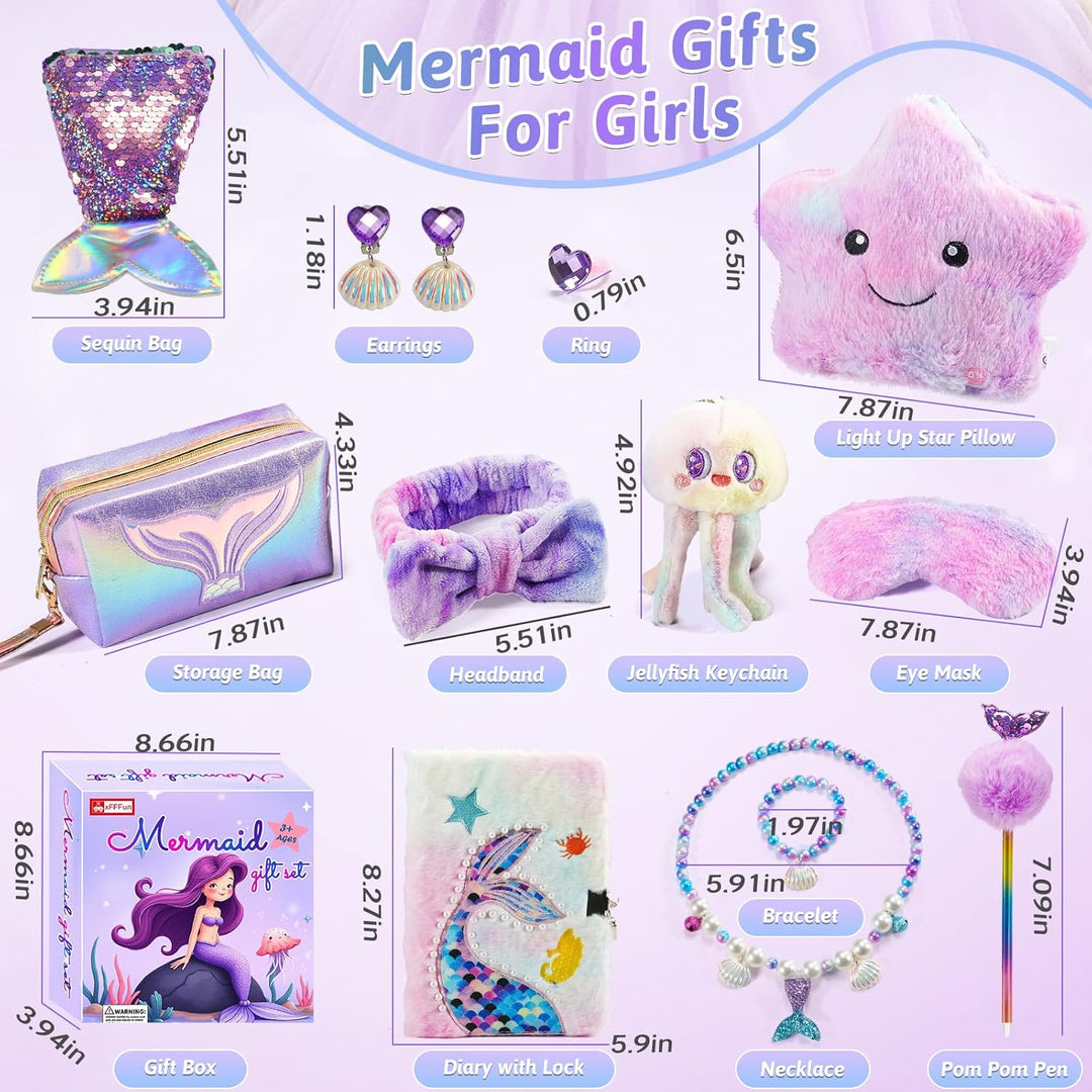 Juego de regalo de sirena para niñas de 4 5 6 7 8 9 10