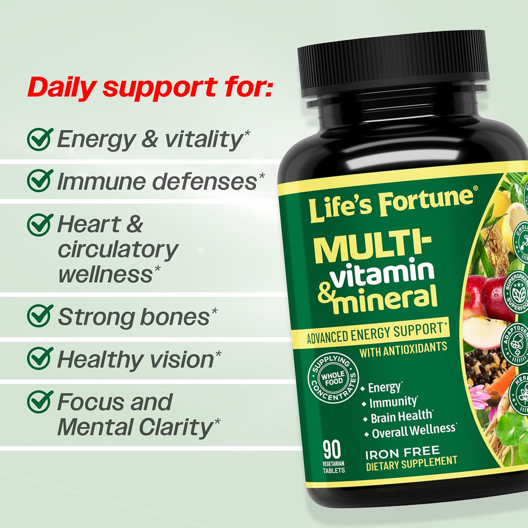 Life's Fortune Multivitamínico y Mineral 60 Tabletas, Fuente de...