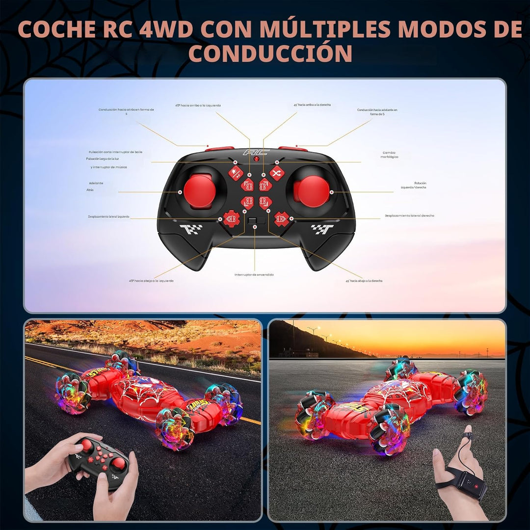 Nikuku - Auto a control remoto - 2.4GHz 4WD con detección de gestos...