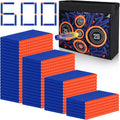 600 piezas de balas de repuesto para pistolas Nerf N-Strike Elite Series Blasters, juguetes de dardos con bolsa de almacenamiento de malla para práctica de tiro portátil