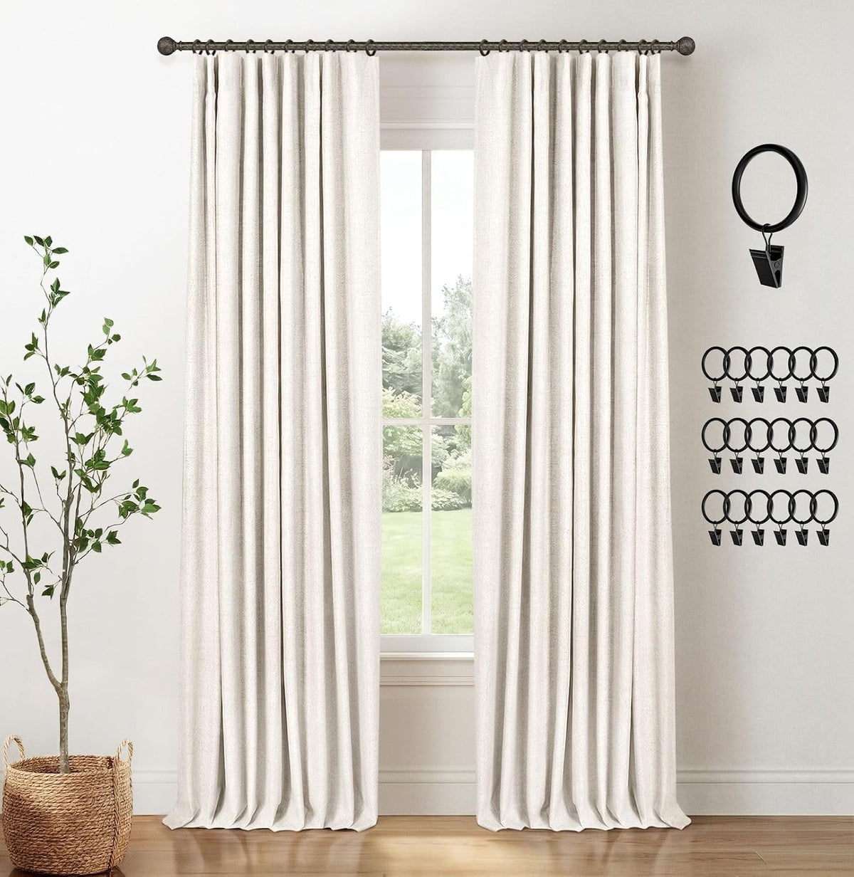 INOVADAY - Cortinas opacas 100% para dormitorio, cortinas opacas de 84
