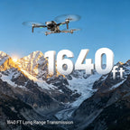 Drone GPS con cámara 4K UHD para adultos, alcance de 1640 pies, retorno automático a casa, sígueme, cardán de 3 ejes, aplicación y control remoto, amarillo
