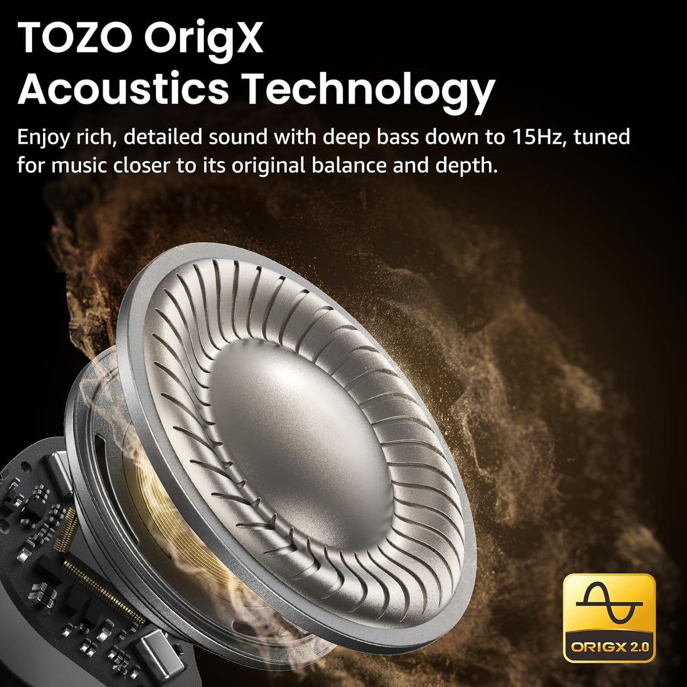 TOZO NC9 Auriculares inalámbricos híbridos con cancelación activa d...