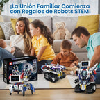 STEM Robot Kit de construcción para niños de 6 a 16 años | 603 piezas 5 en 1 | 4 modos de control | Aplicación y control remoto | Juguete robot de codificación recargable | Regalo educativo de ingeniería para niños y niñas