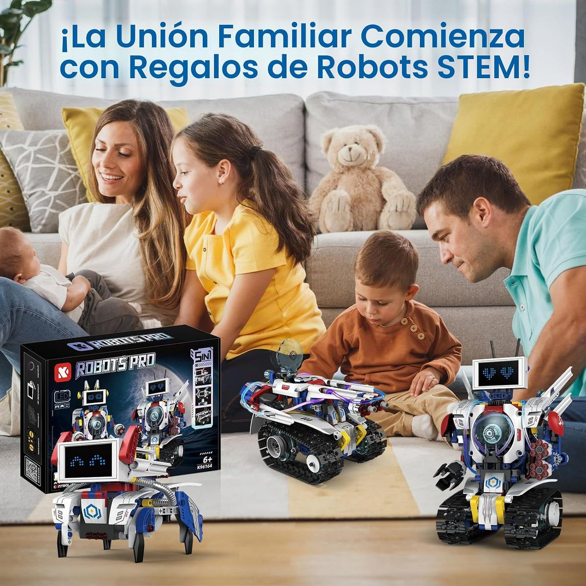 STEM Robot Kit de construcción para niños de 6 a 16 años | 603 piezas 5 en 1 | 4 modos de control | Aplicación y control remoto | Juguete robot de codificación recargable | Regalo educativo de ingeniería para niños y niñas