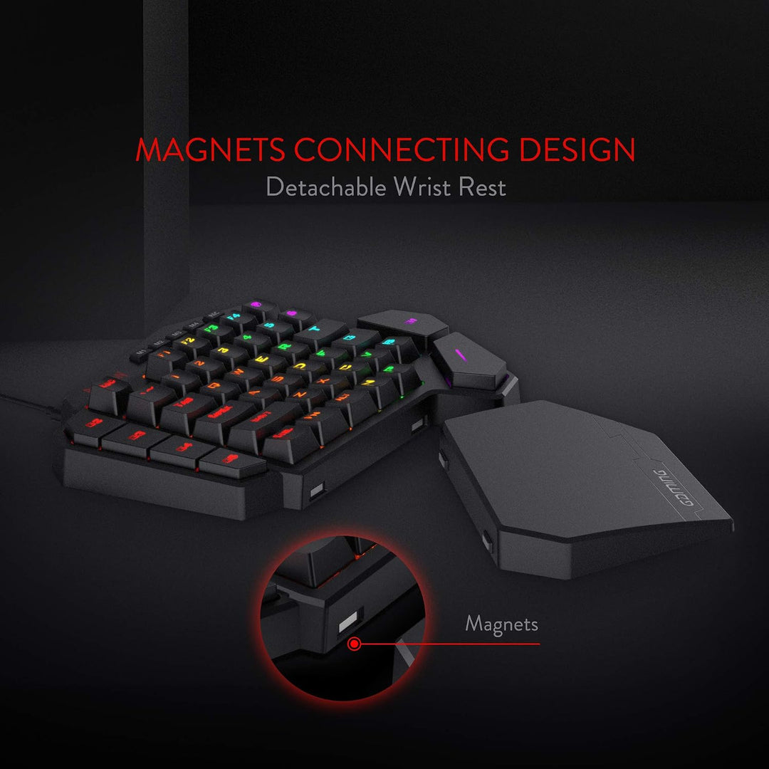 Redragon K585 DITI Teclado mecánico RGB con cable para juegos con u...