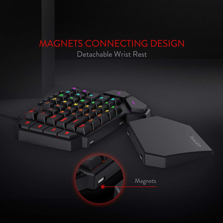 Redragon K585 DITI Teclado mecánico RGB con cable para juegos con u...