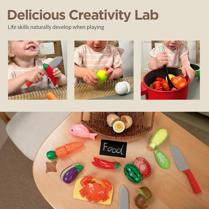 GILOBABY Accesorios de cocina para niños - Juego completo de juguet...