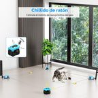 Juguetes interactivos para gatos de interior, ratón para gatos con control automático/remoto DIY, cinta transportadora de caza para mantener entretenidos a los gatitos aburridos y cachorros