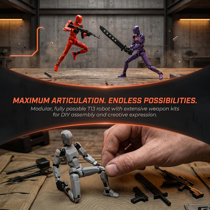 Juego de figuras de acción T13 (ensambladas), figura de acción impr...