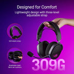 Auriculares Gaming Inalámbricos ASUS ROG Pelta con Micrófono Desmontable - Negro
