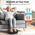 Medcursor Masajeador de pies con calor, masajeador de pies y pantorrillas con rodillo de masaje profundo, alivio del dolor para fascitis plantar y neuropatía, relajación para uso doméstico u oficina