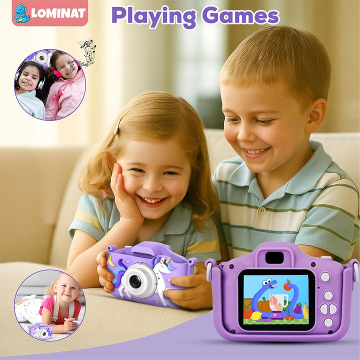 Cámara Unicorn para Niñas de 3 a 12 años, cámara selfie para niñas...