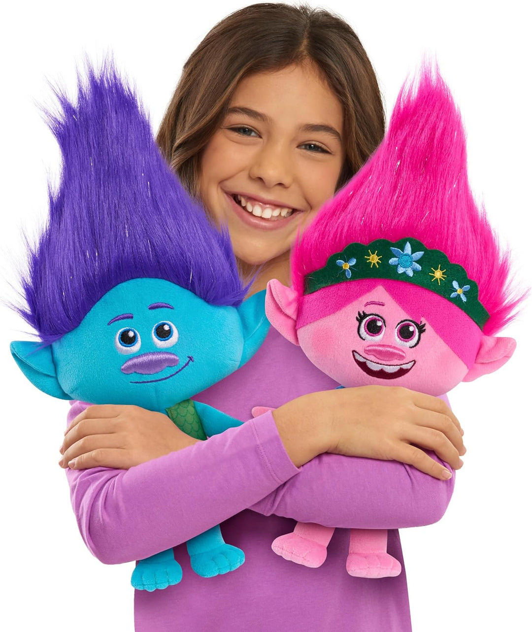 DREAMWORKS TROLLS - Paquete de 2 peluches de amistad de Poppy y Bra...