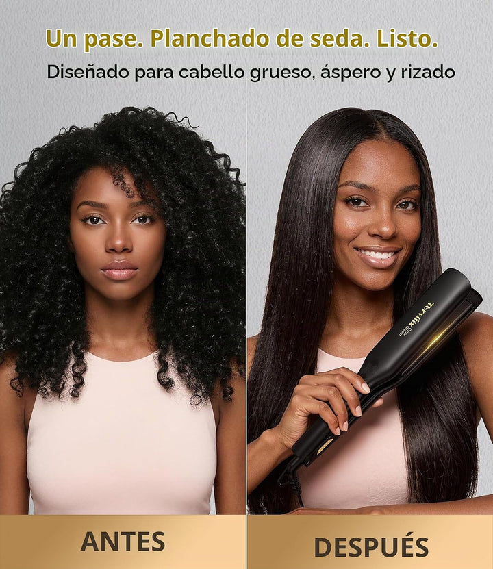 Terviiix Plancha alisadora de pelo, cubre más cabello en una pasada...