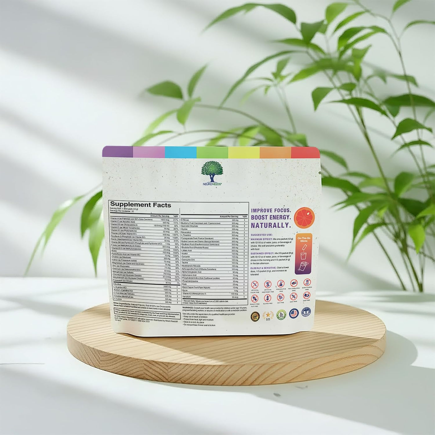 ActivNeeds Stick Packs de NeuroNeeds \u2013 Polvo de energía mitoco...
