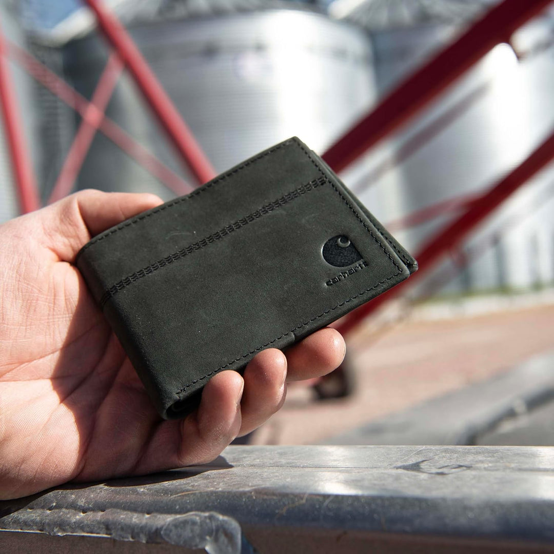 Carhartt Men's Casual Saddle Leather Wallets, Available in Mult...
